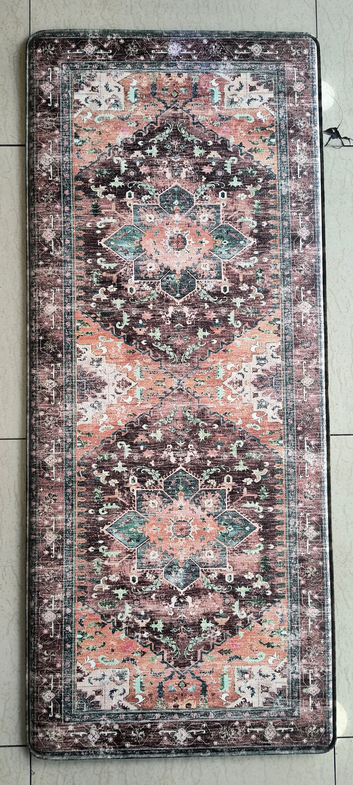 Alfombra Vinílica Cocina 120x50 cm con Memory Foam – Diseño Persa Vintage.