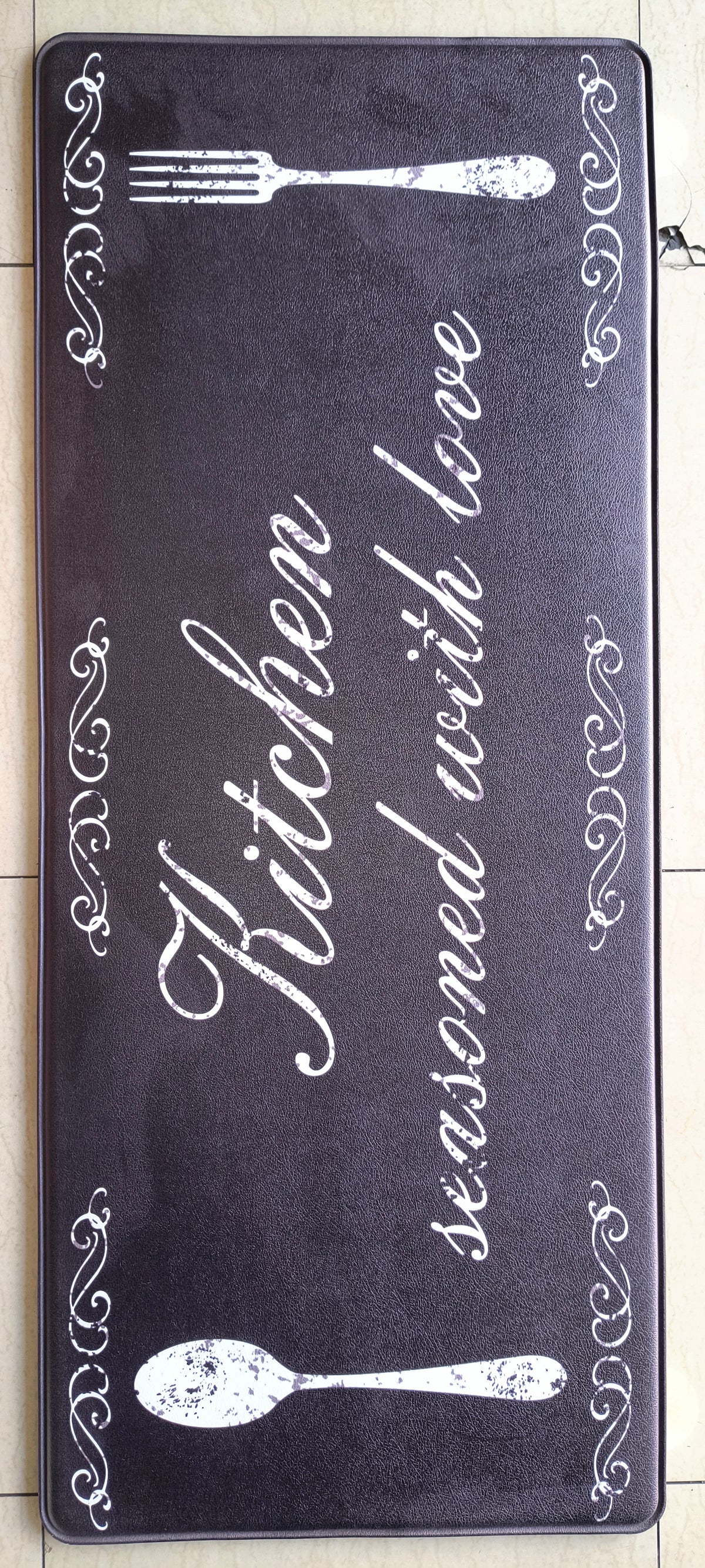 Alfombra Vinílica Cocina 150x50 cm con Memory Foam – Kitchen Seasoned with Love