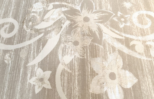 Alfombra Floral Beige Marfil – Diseño Clásico Elegante 150x200 cm