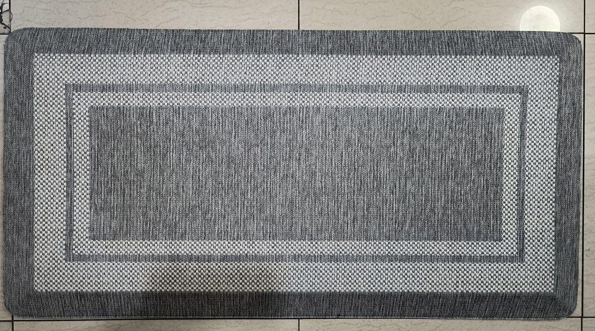 Piso Antifatiga 50x120 cm – Tejido Gris con Doble Borde