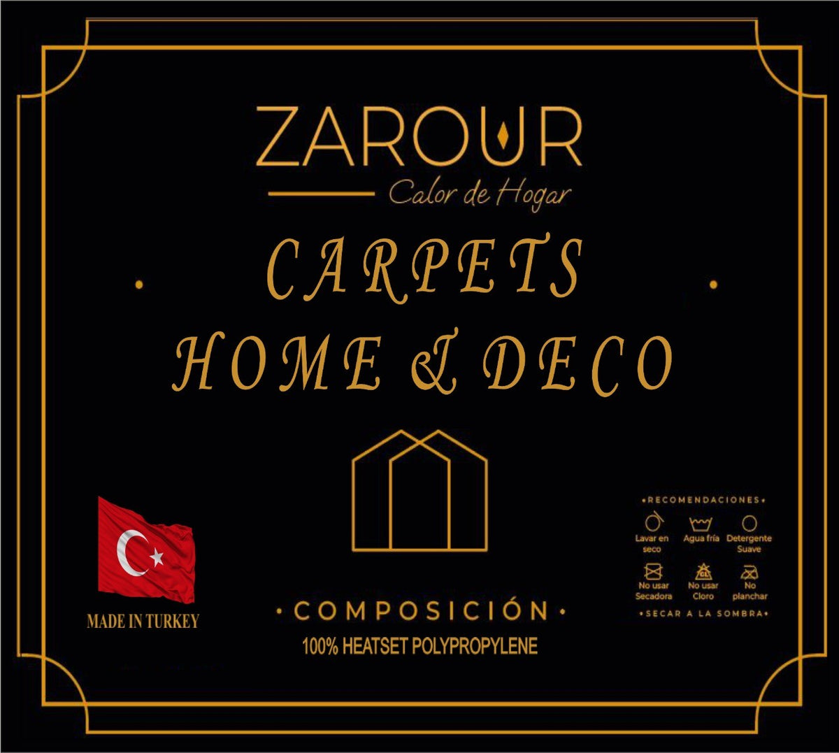 Alfombra Abstracta Curvas Café y Beige | Made in Turkey