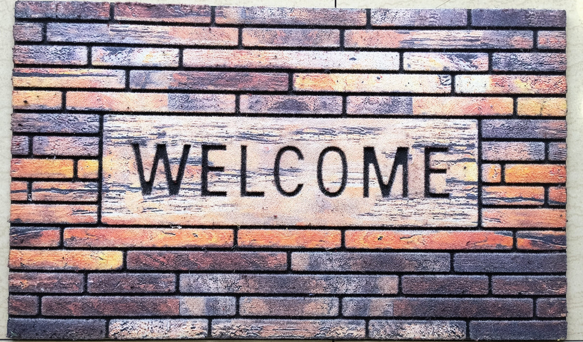 Limpiapies Entrada WELCOME Diseño Ladrillo 46x76 cm