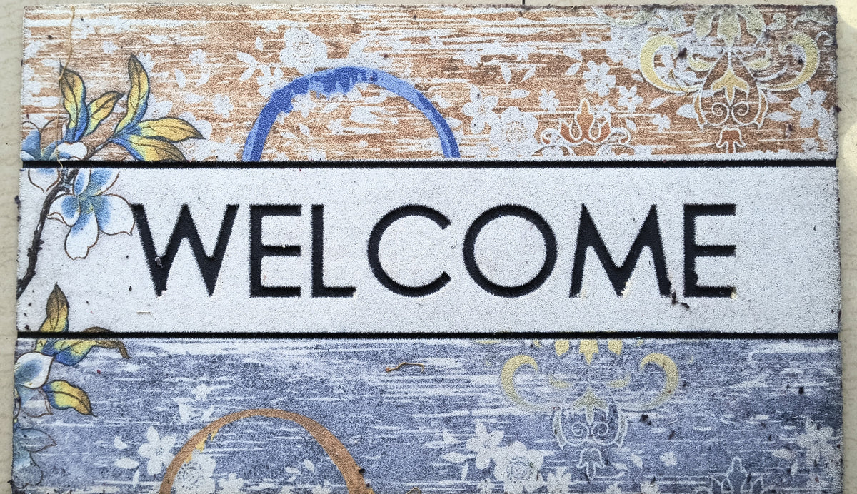 Limpiapies Caucho Decorativo Welcome | Antideslizante 46x76 cms.
