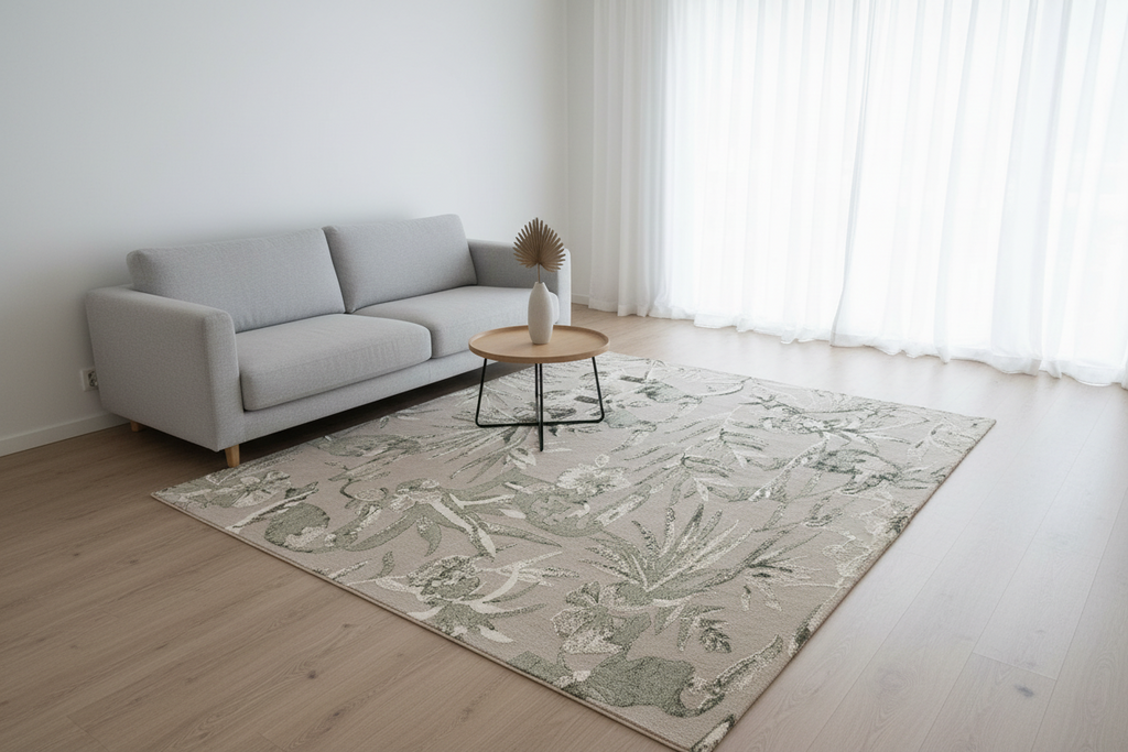 Alfombra Tropical Beige Verde 150x200 cm