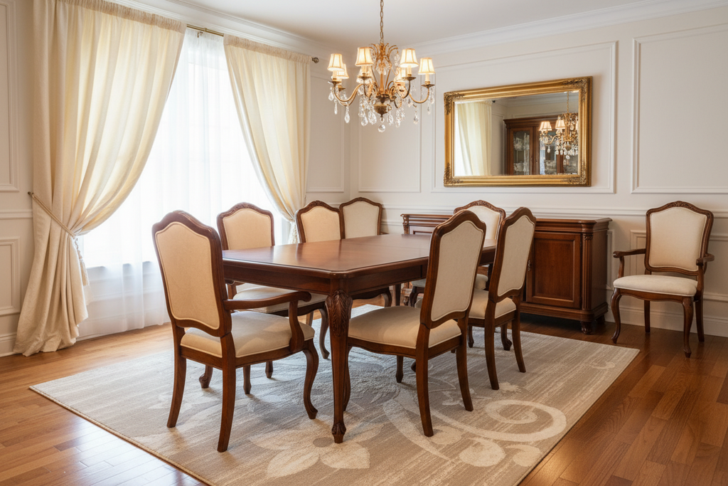 Alfombra Floral Beige Marfil – Diseño Clásico Elegante 150x200 cm