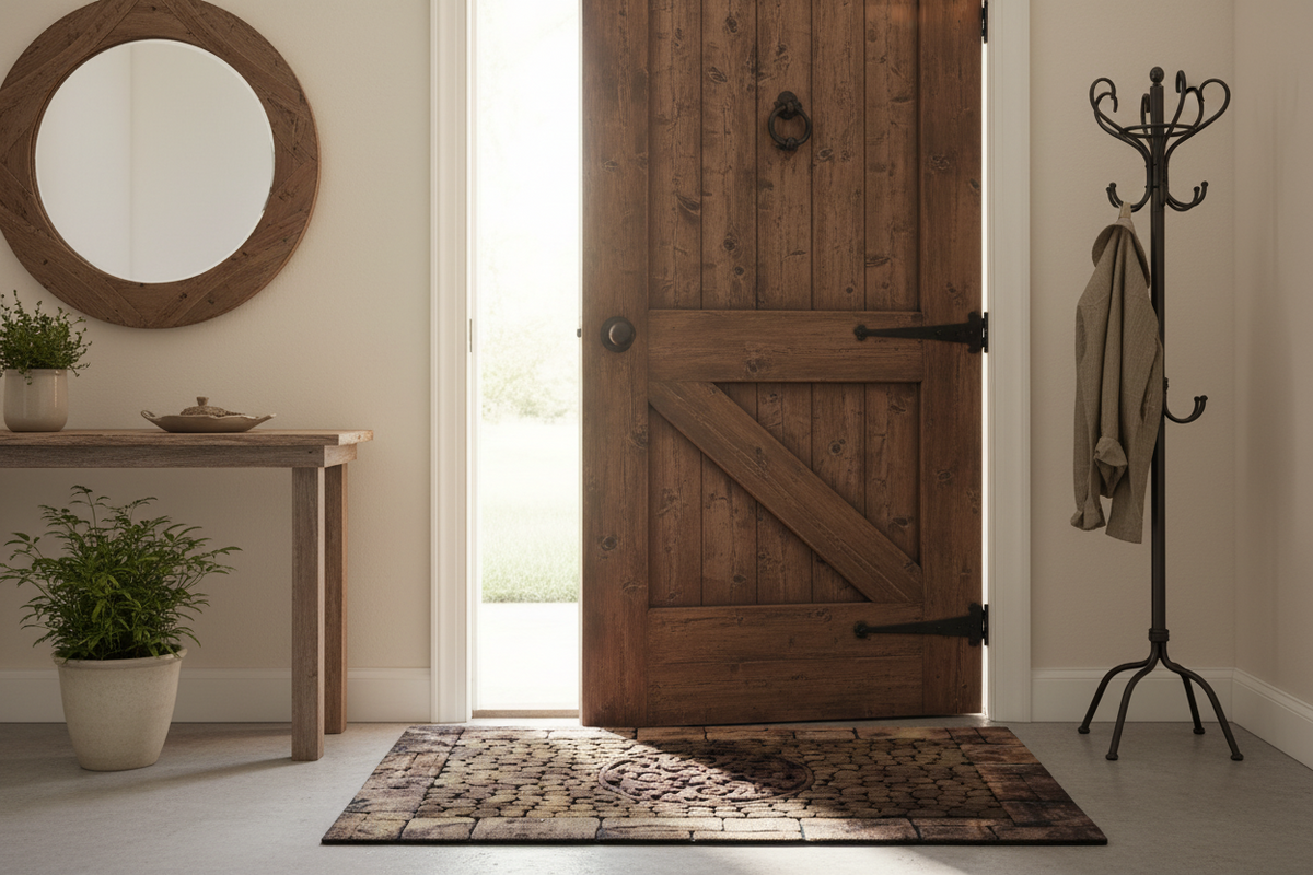 Limpiapies Entrada Casa y Departamento – Diseño Piedra con Medallón