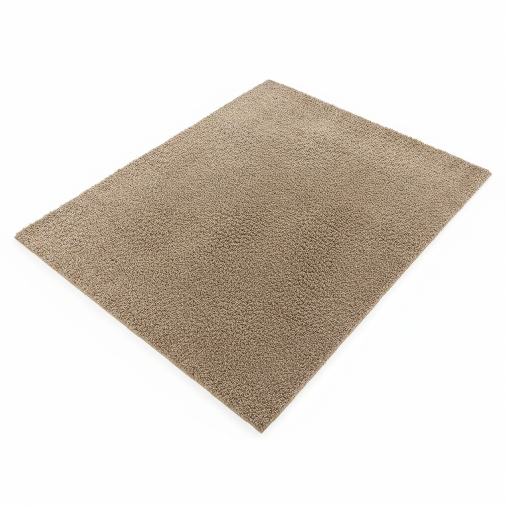 Alfombra Shaggy Doral Beige fondo blanco