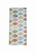 Mat hojas multicolor fondo blanco producto limpio