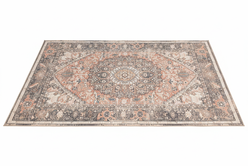 Alfombra tribal vintage distressed – foto producto fondo blanco