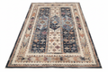 Alfombra kilim turca azul navy fondo blanco producto limpio