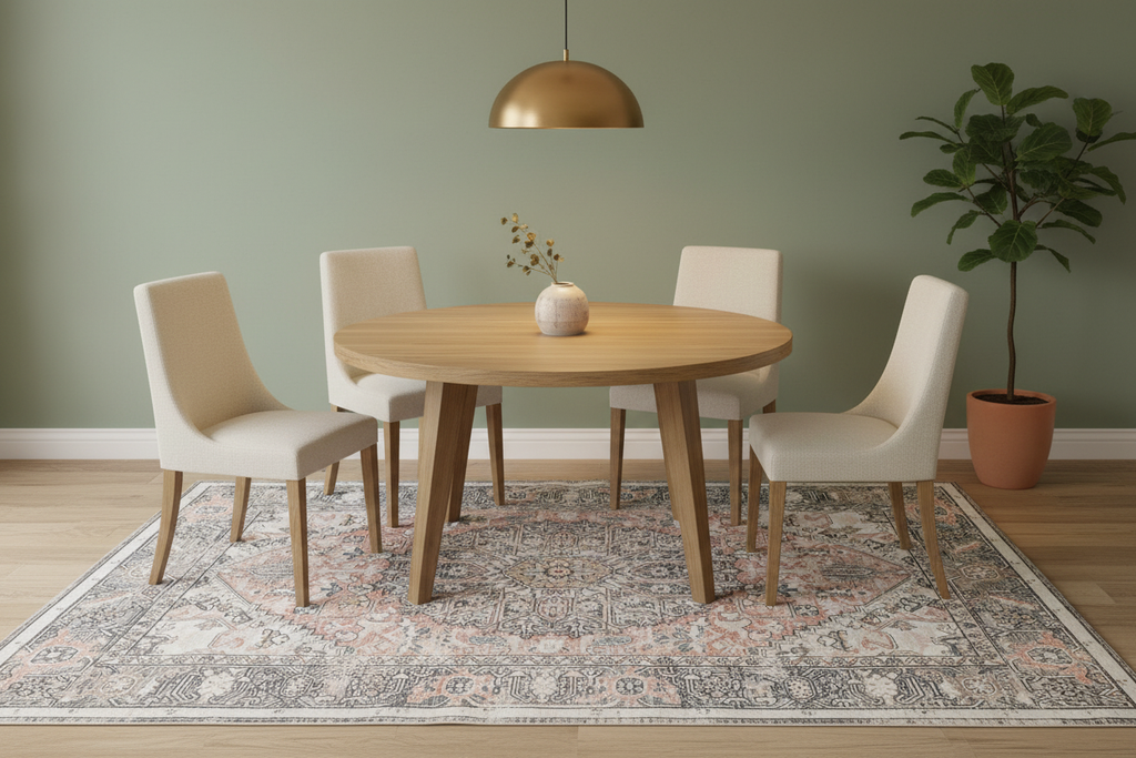 Alfombra tribal vintage distressed – ambiente comedor