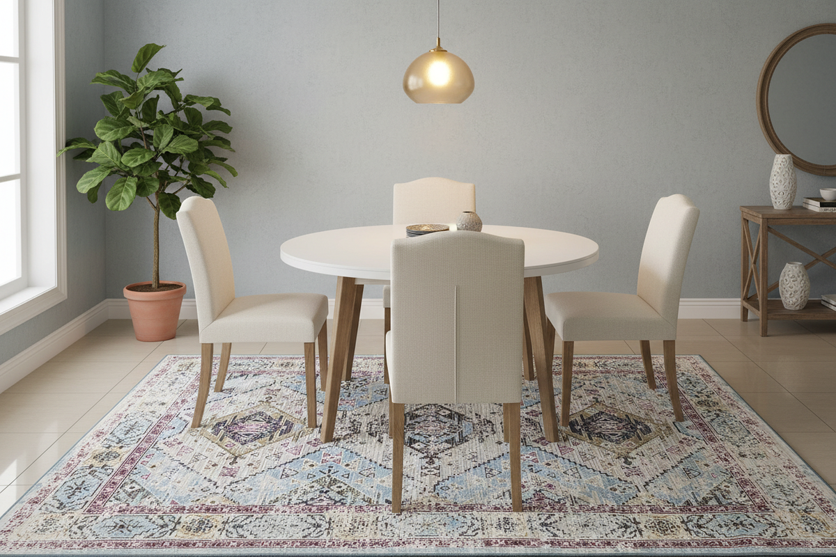 Alfombra tribal geométrica 150x210 – ambiente comedor