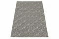 Alfombra geométrica laberinto negro blanco fondo blanco