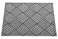 Alfombra geométrica gris negro fondo blanco producto limpio