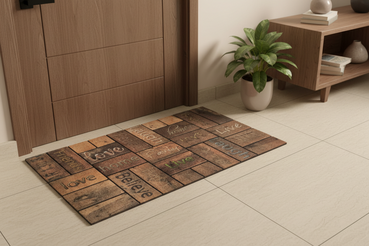 Limpiapies Entrada Diseño Madera - Love Home Family