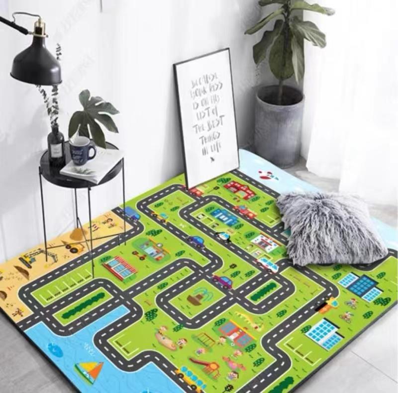 Alfombra Interactiva Antideslizante con Diseño de Ciudad