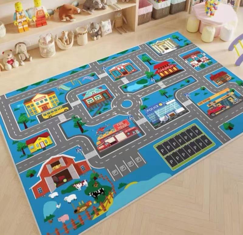 Alfombra Interactiva Antideslizante con Diseño de Ciudad