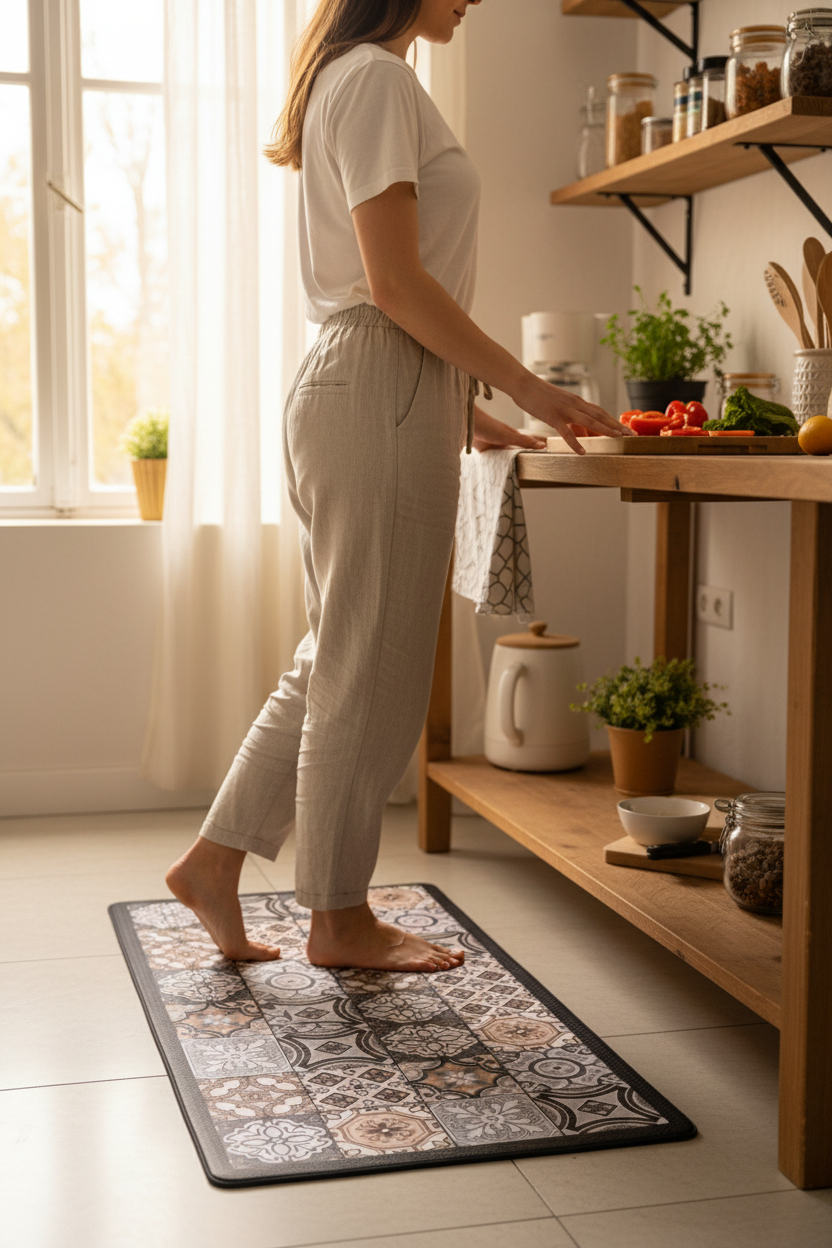 Tapete Antifatiga Diseño Mosaico Mediterráneo – Memory Foam