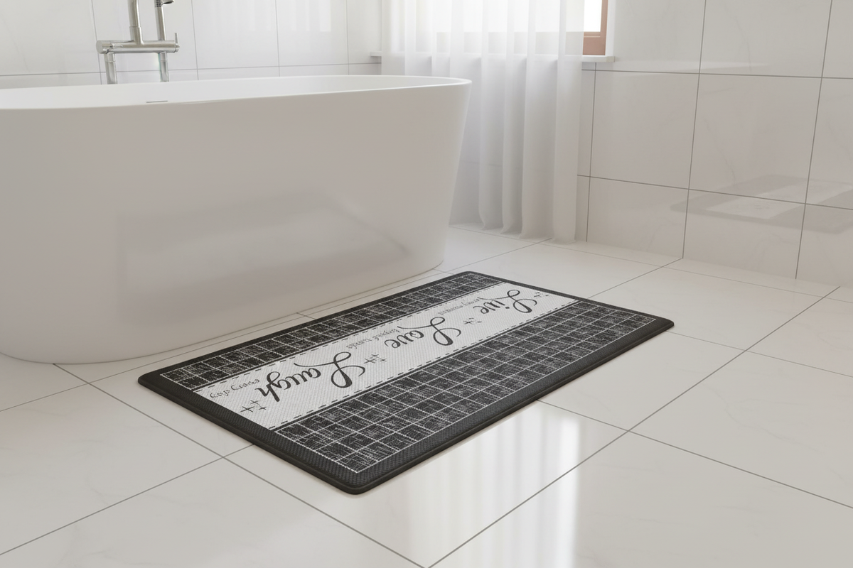 Tapete Live Love Laugh en baño