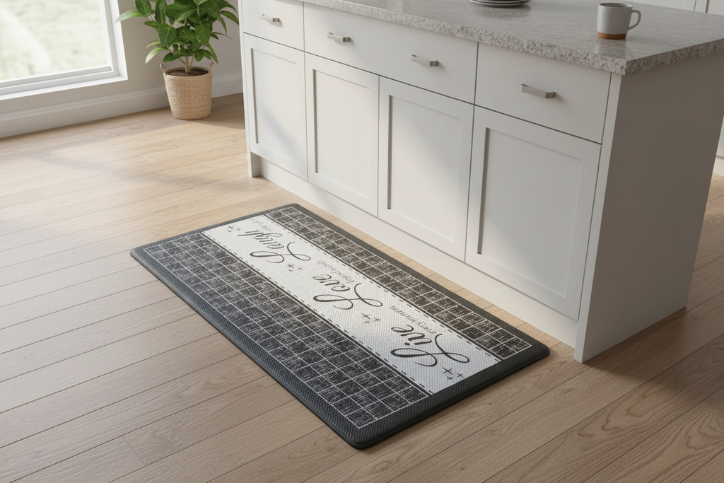 Piso Antifatiga “Live Love Laugh” – Memory Foam Elegante